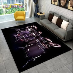 (13–40 x 60 cm (15 x 23 tolli)) 3D trummikomplekt Muusikariistade ala suur vaip, vaipvaip elutoa diivani uksemati sisekujunduseks, Kid Play libisemiskindel põrandamatt цена и информация | Ковры | kaup24.ee