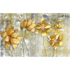 Fototapeet - Kunstilised kuldsed lilled hind ja info | Fototapeedid | kaup24.ee