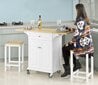 Kahe tooli komplekt SoBuy FST29 - WN×2, pruun/must hind ja info | Söögilaua toolid, köögitoolid | kaup24.ee