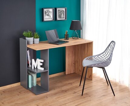 Письменный стол Halmar Fino, коричневый/серый цена и информация | Компьютерные, письменные столы | kaup24.ee