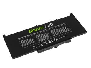 Bateria Green Cell J60J5 do Dell Latitude E7270 E7470 hind ja info | Sülearvuti akud | kaup24.ee