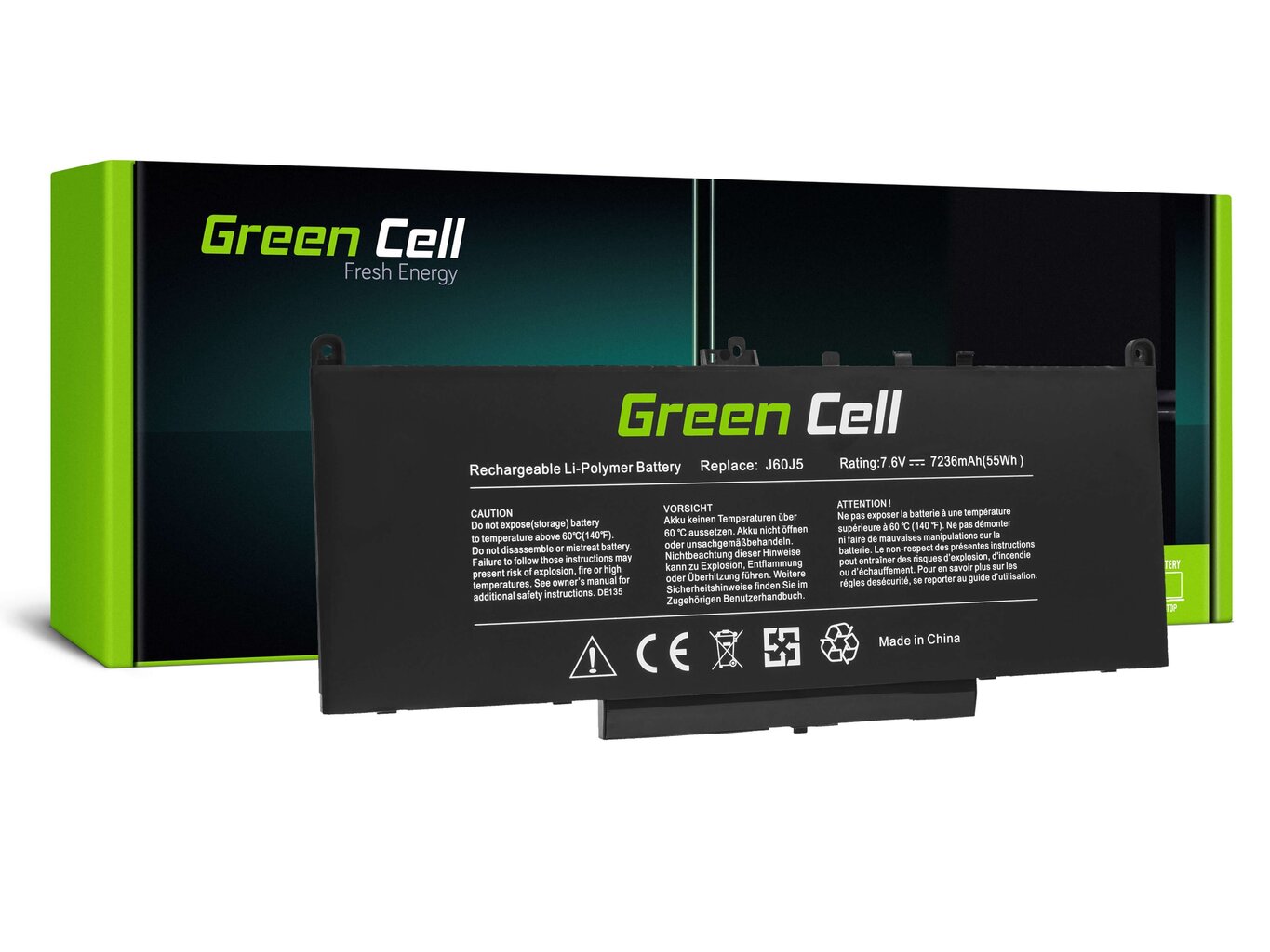 Bateria Green Cell J60J5 do Dell Latitude E7270 E7470 цена и информация | Sülearvuti akud | kaup24.ee