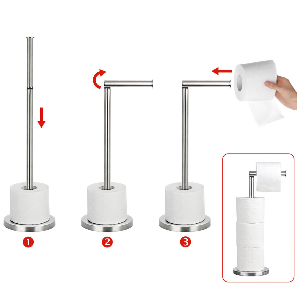 Tualettpaberihoidja Tatkraft Kiara цена и информация | Vannitoa sisustuselemendid ja aksessuaarid | kaup24.ee
