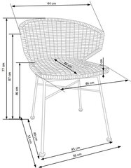 2 tooli komplekt Halmar K407, pruun/must hind ja info | Söögitoolid, baaritoolid | kaup24.ee