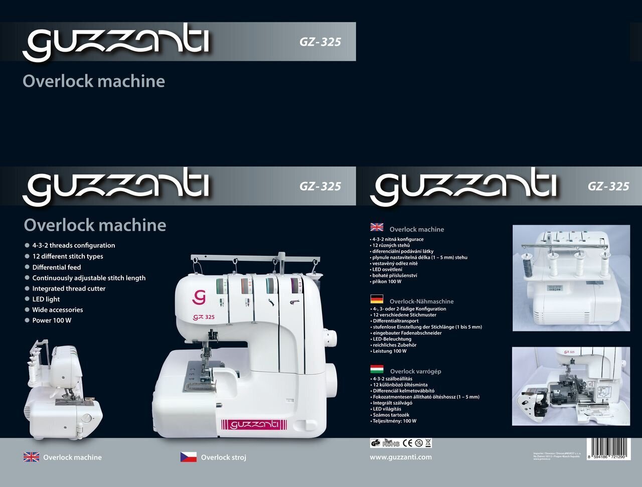 Guzzanti GZ-325 цена и информация | Õmblusmasinad, tikkimismasinad | kaup24.ee