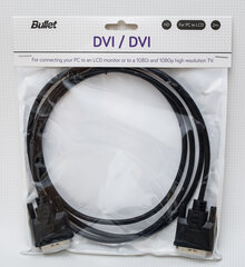 Bullet, DVI/DVI 19-pin, 2 m цена и информация | Кабели и провода | kaup24.ee