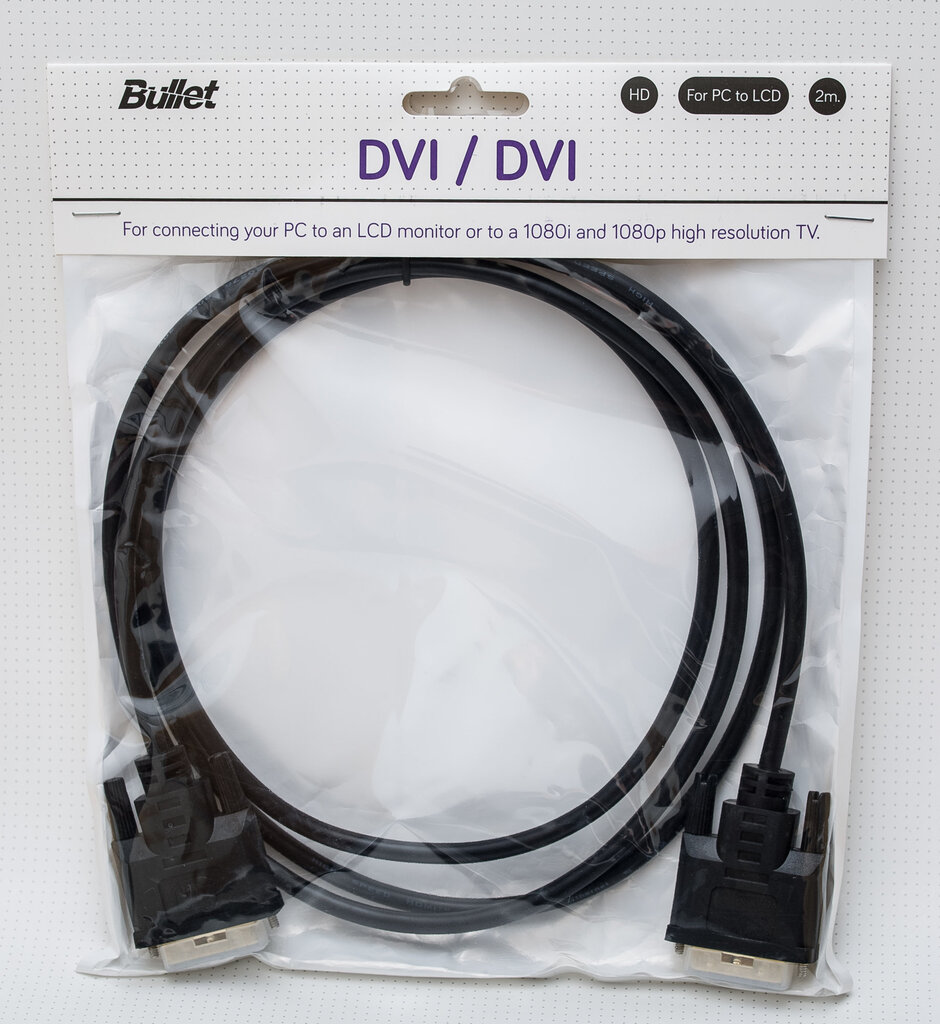 Bullet, DVI/DVI 19-pin, 2 m цена и информация | Kaablid ja juhtmed | kaup24.ee