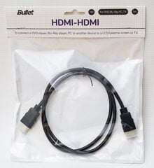 Bullet, HDMI, 1 m цена и информация | Кабели и провода | kaup24.ee