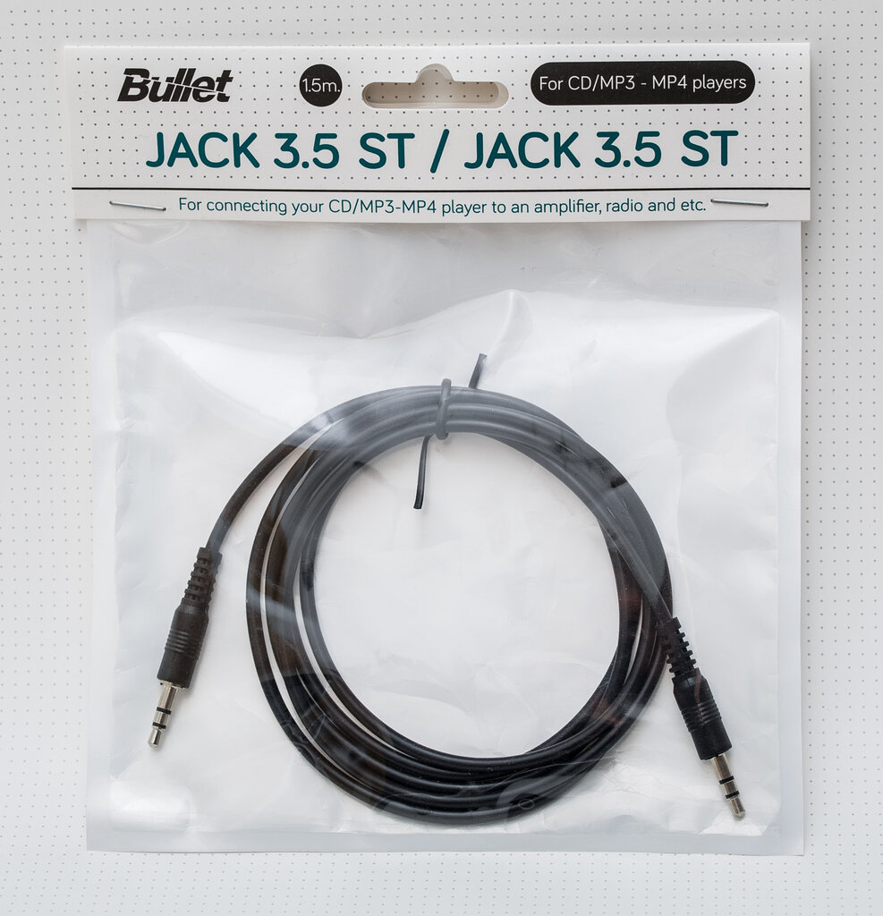 Bullet, Aux 3.5 mm, 1.5 m hind ja info | Kaablid ja juhtmed | kaup24.ee