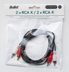 Bullet, 2 RCA, 1.5 m hind ja info | Kaablid ja juhtmed | kaup24.ee