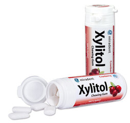 Närimiskumm Miradent Xylitol, jõhvikamaitseline цена и информация | Для ухода за зубами | kaup24.ee