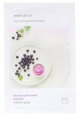 Тканевая маска для лица с экстрактом ягод асаи Innisfree My Real Squeeze 1 шт. цена и информация | Маски для лица, патчи для глаз | kaup24.ee