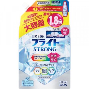 Hapnikubaasil valgendaja Liquid Oxygen Bleach with Antibacterial Effect LION "Bright STRONG" täitepakk 900ml hind ja info | Pesuvahendid | kaup24.ee