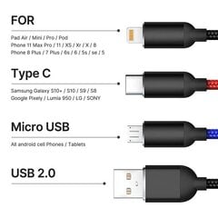 Kaabel Superior iPhone'i USB-le - Lightning 2,4A 1m punane hind ja info | Akulaadijad | kaup24.ee