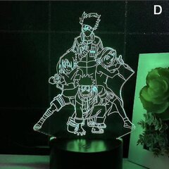 3D Ночники Naruto Team Uzumaki Naruto Sasuke Sakura Figure Led Night Lamp цена и информация | Детские светильники | kaup24.ee