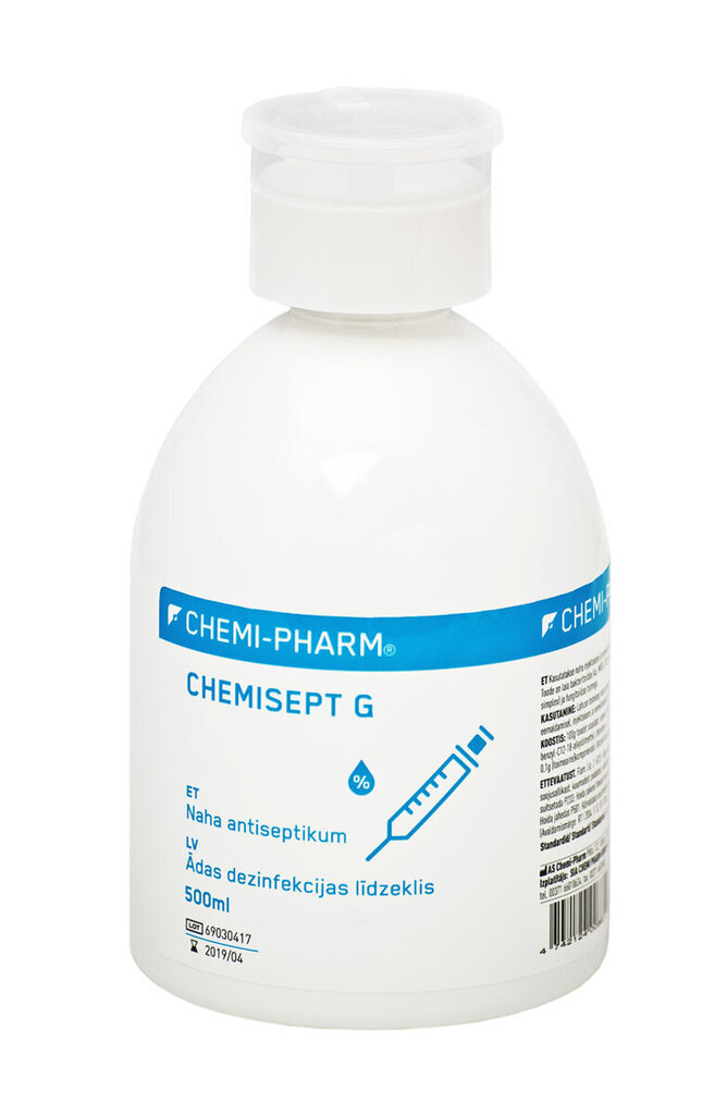 Chemi-Pharm Naha desinfitseerija Chemisept G 500ml цена и информация | Esmaabi | kaup24.ee