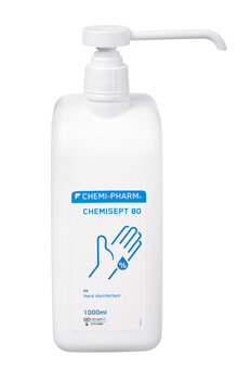 Käte desinfitseerimisvahend Chemisept 80 1000ml, Chemi-Pharm цена и информация | Аптечки | kaup24.ee