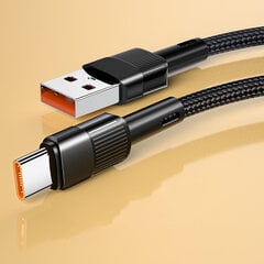 Кабель для передачи данных, быстрая зарядка, USB C, тип 7A, простое подключение, плавная передача данных, замена шнура для зарядки телефона Huawei, черный цена и информация | Адаптеры и USB-hub | kaup24.ee