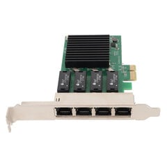 PCIe võrgukaardi 4 pordi 1000 Mbps edastus PCI Express 1.1 Gigabit Ethernet kaart serveri lauaarvuti jaoks hind ja info | Arvuti (WEB) kaamerad | kaup24.ee