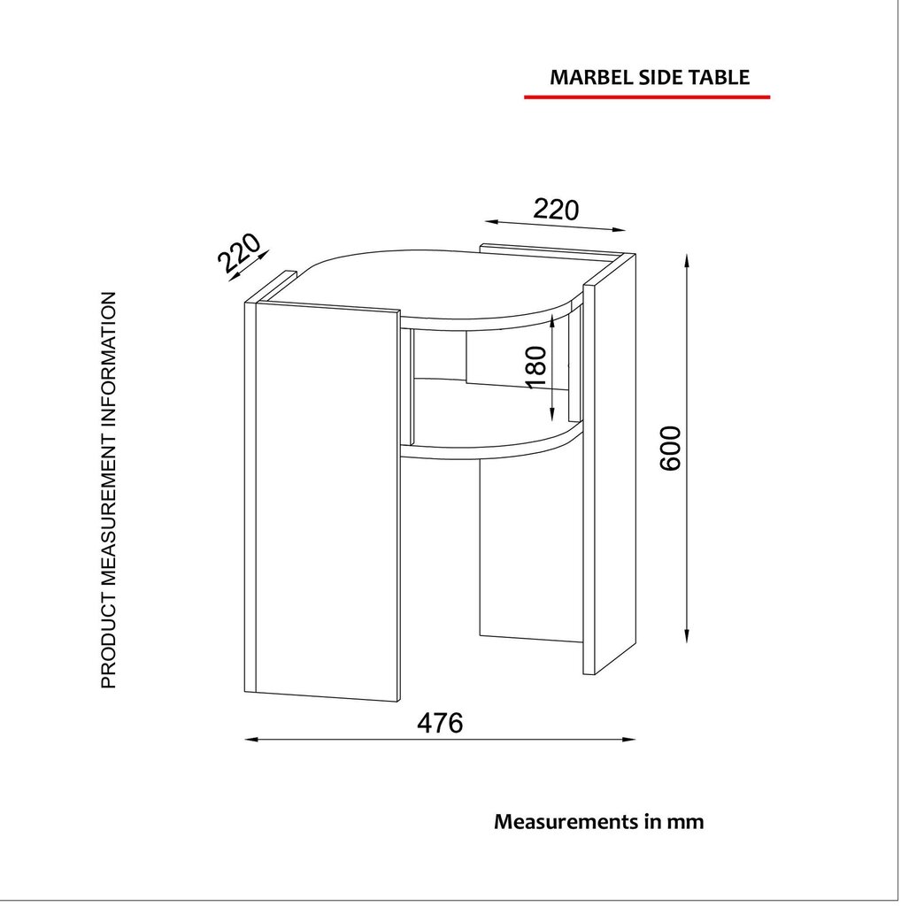 Laud Kalune Design Marbel, pruun/hall цена и информация | Diivanilauad | kaup24.ee