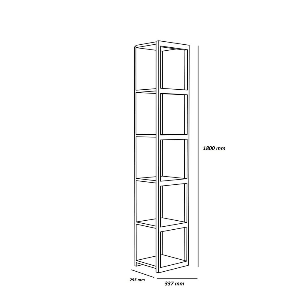 Riiul Kalune Design Texas, tamm/must цена и информация | Riiulid | kaup24.ee