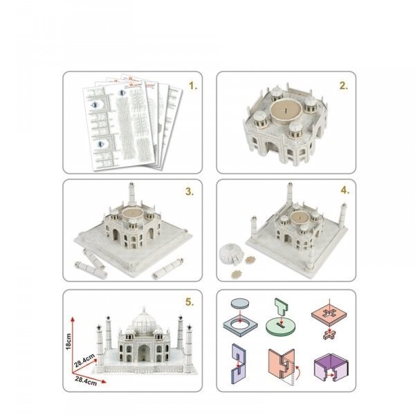 3D Pusle CubicFun Taj Mahal, 87 osa hind ja info | Pusled | kaup24.ee