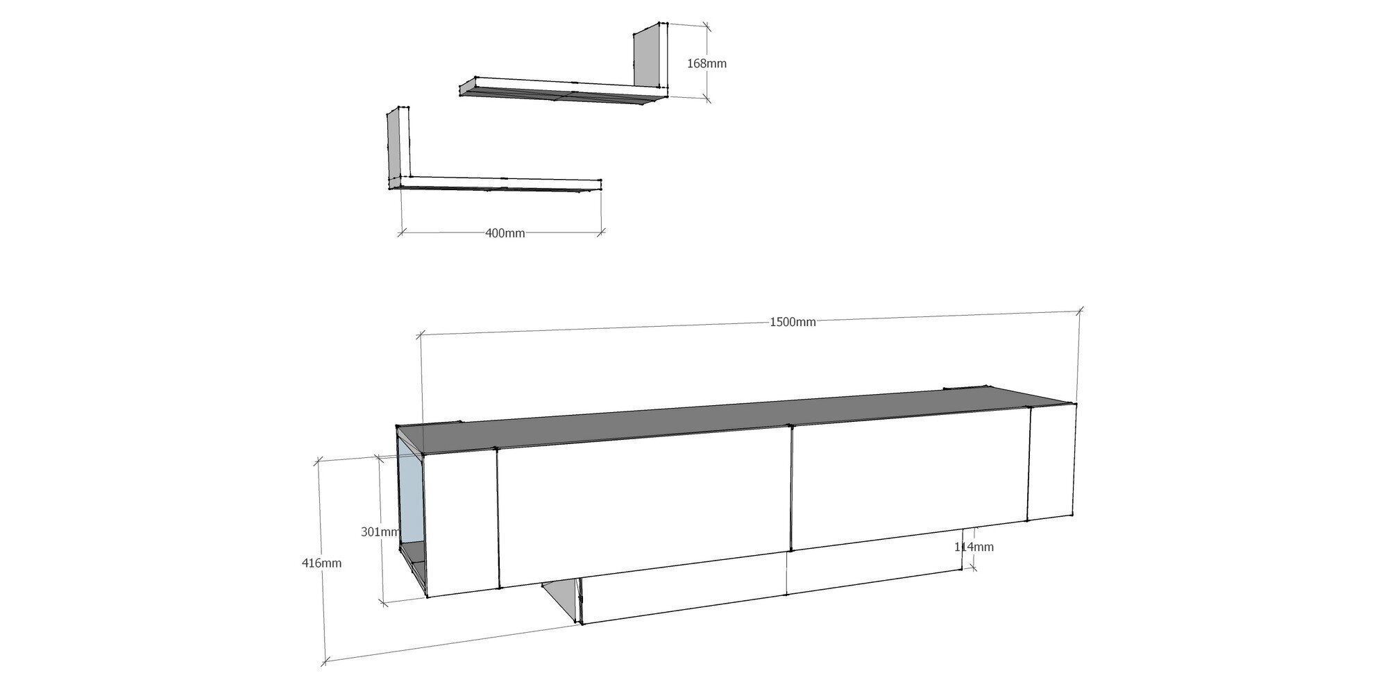 Sektsioon Kalune Design Matera, pruun/valge hind ja info | Sektsioonid | kaup24.ee