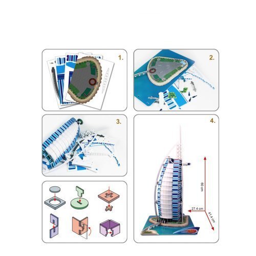 CubicFun 3D pusle "The Burj al-Arab Hotel", 101 tk цена и информация | Pusled | kaup24.ee