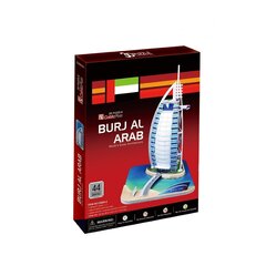 3D Pusle CubicFun Hotell Burj al-Arab, 44 osa цена и информация | Пазлы | kaup24.ee