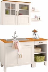 Набор мебели для кухни из 5 частей Notio Living Dennis 60, белый/желтый цена и информация | Кухонные гарнитуры | kaup24.ee