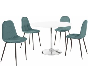 Комплект мебели для столовой Notio Living Terri/Lamar, синий/белый цена и информация | Комплекты мебели для столовой | kaup24.ee