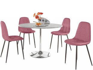 Комплект обеденной мебели Notio Living Terri/Lamar, серый/розовый цена и информация | Комплекты мебели для столовой | kaup24.ee
