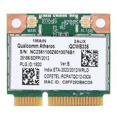 Qualcomm Atheros AR9565 QCWB335 150M Mini PCI E Bluetoothi juhtmevaba võrgukaardi universaalne jaoks hind ja info | Sülearvuti tarvikud | kaup24.ee