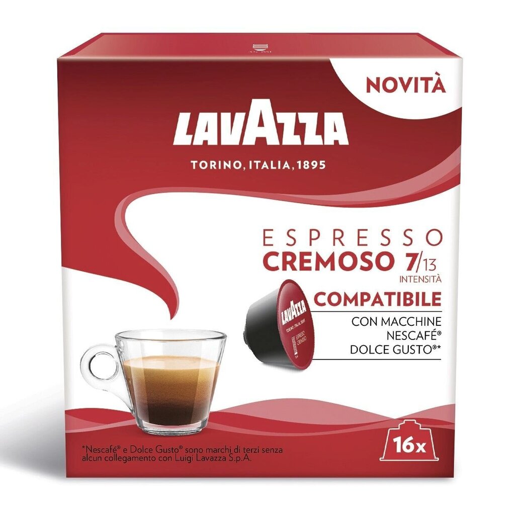 Lavazza „Espresso Cremoso“, 16 Dolce Gusto kohvikapslid kohvimasinatele. цена и информация | Kohv, kakao | kaup24.ee