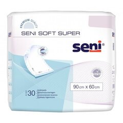 Впитывающие пеленки Seni Soft Super, 90x60 см, 30 шт. цена и информация | Подгузники, прокладки, одноразовые пеленки для взрослых | kaup24.ee