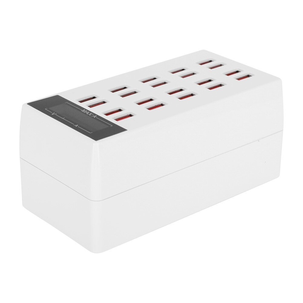 20-pordiline laadija USB-laadimisjaam Intelligentne 100W jaotus tahvelarvutitele/mobiiltelefonidele (AC100-240V) (valge【AU】) цена и информация | Sülearvuti tarvikud | kaup24.ee