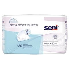 Впитывающие пеленки Seni Soft Super, 40x60 см 30 шт. цена и информация | Подгузники, прокладки, одноразовые пеленки для взрослых | kaup24.ee