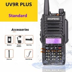 (standard) 2024 Baofeng UV9R Plus veekindel raadiosaatja UV-9R pluss kahesageduslik kaasaskantav CB Ham raadiod FM transiiver kahesuunaline raadio цена и информация | Радиоприемники и будильники | kaup24.ee