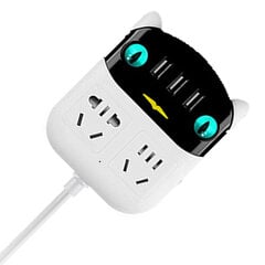 Power Strip Multifunktsionaalne USB-port ABS leegiaeglustav pistikupesa kodukontori jaoks CN-pistik 220V hind ja info | Muundurid, inverterid | kaup24.ee