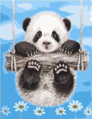 Maalimiskomplekt numbrite järgi Panda kiigel 30x40 цена и информация | Живопись по номерам | kaup24.ee