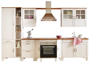 Набор мебели для кухни из 6 предметов Notio Living Dennis, белый/коричневый цена и информация | Кухонные гарнитуры | kaup24.ee