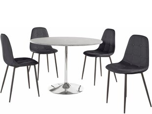 Комплект мебели для столовой Notio Living Terri/Lamar, серый/черный цена и информация | Комплекты мебели для столовой | kaup24.ee