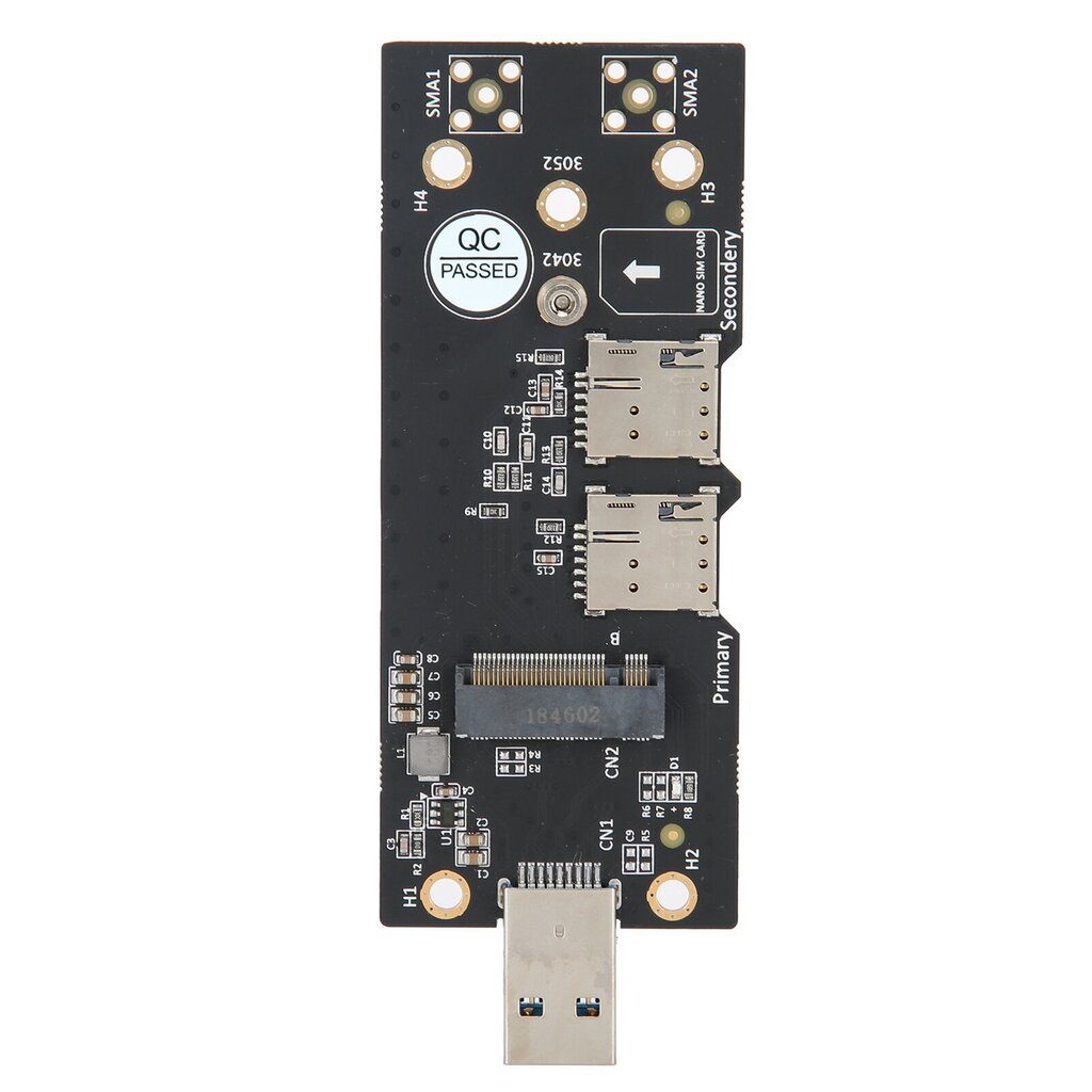 Adapterikaart NGFF(M.2) võti B USB 3.0-ga kahe SIM-kaardi pesa võrgutarvikutega hind ja info | Sülearvuti tarvikud | kaup24.ee