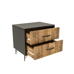 Ночной столик Kalune Design Felicita, серый/коричневый цена и информация | Ночные шкафы | kaup24.ee