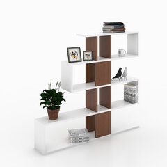 Eraldiseisev riiul Kalune Design Karlin, valge/pruun hind ja info | Riiulid | kaup24.ee