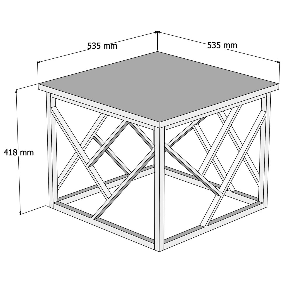 Kohvilaud Kalune Design Woda, pruun/must hind ja info | Diivanilauad | kaup24.ee