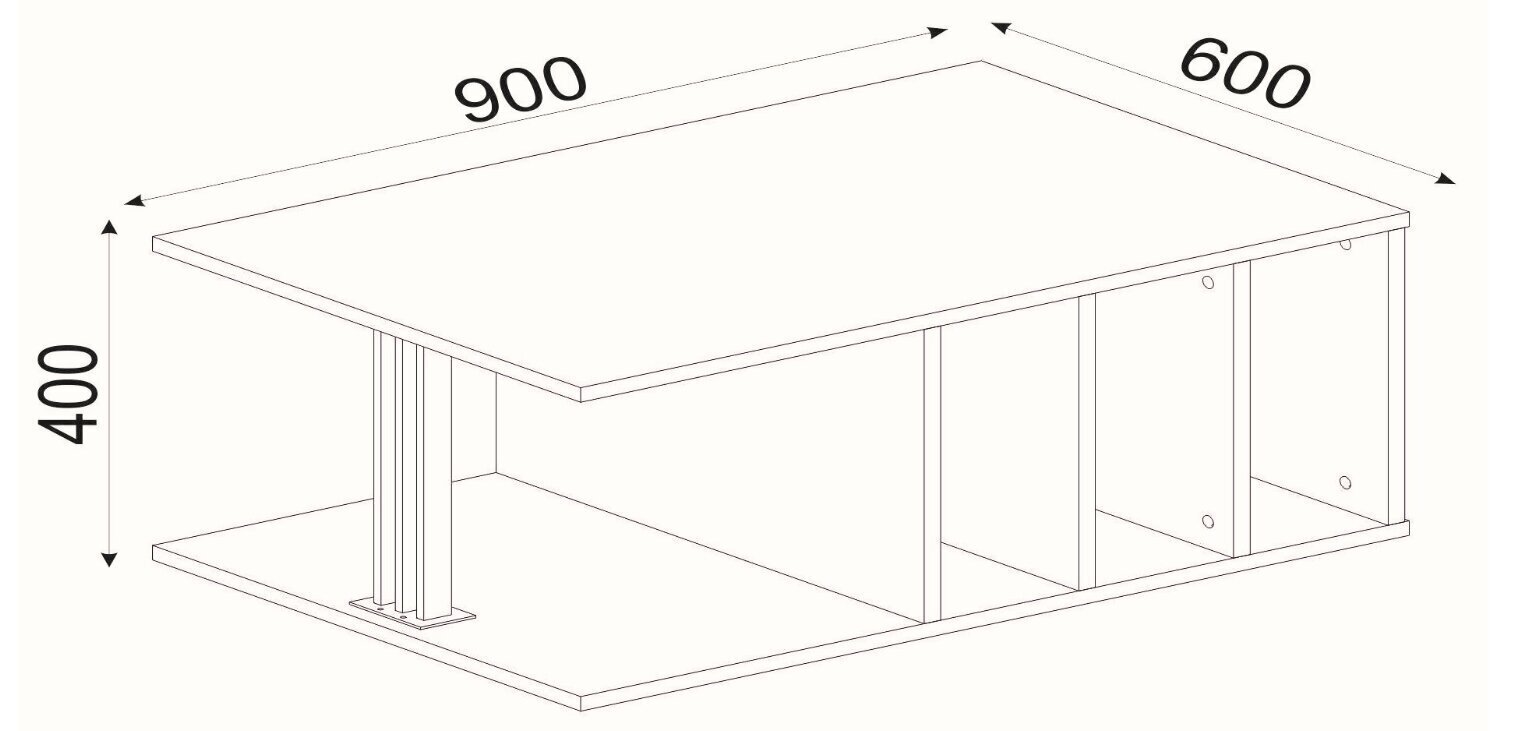 Kohvilaud Kalune Design Hilda, pruun/must hind ja info | Diivanilauad | kaup24.ee