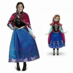 Täiskasvanute printsess Anna Cosplay kostüüm Jõulu Cos Fancy Dress Outfit цена и информация | Карнавальные костюмы | kaup24.ee