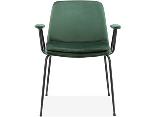 Комплект из 2-х стульев с подлокотниками Notio Living Heino, зеленый/черный цена и информация | Стулья для кухни и столовой | kaup24.ee