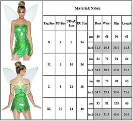 Tinker Bell Cosplay Kostüümid Naiste Haldjakostüümid Jõulu Halloweeni Peo Kaunis riietus täiskasvanutele hind ja info | Karnevali kostüümid | kaup24.ee